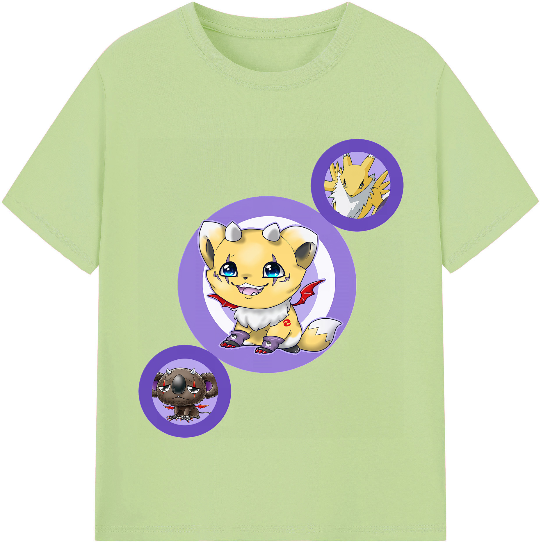 （画像用） Digimon デジタルモンスター/デジモン 綿100％半袖Tシャツ（フロントプリント）